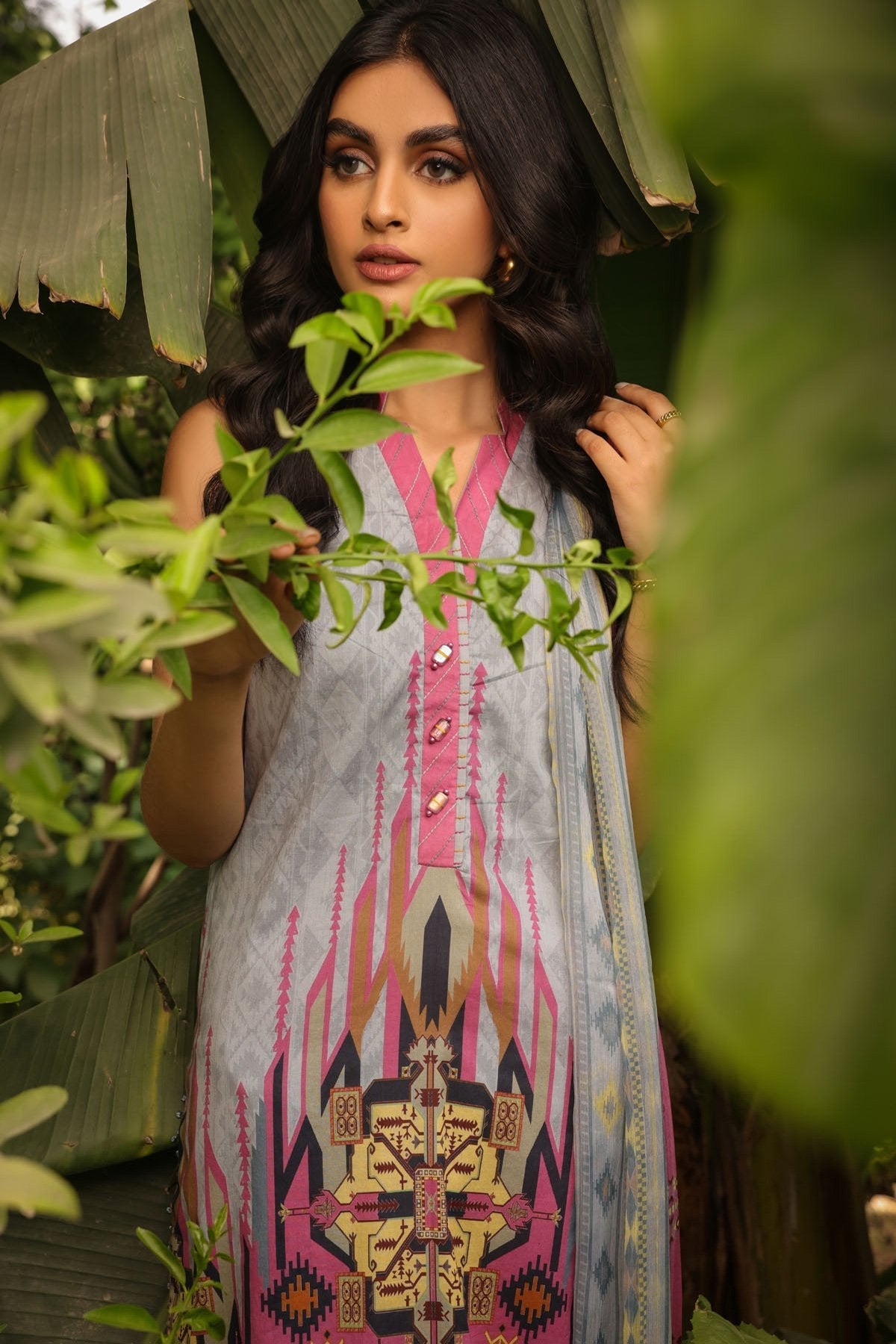 3 Pc Printed Lawn Suit With Lawn Dupatta