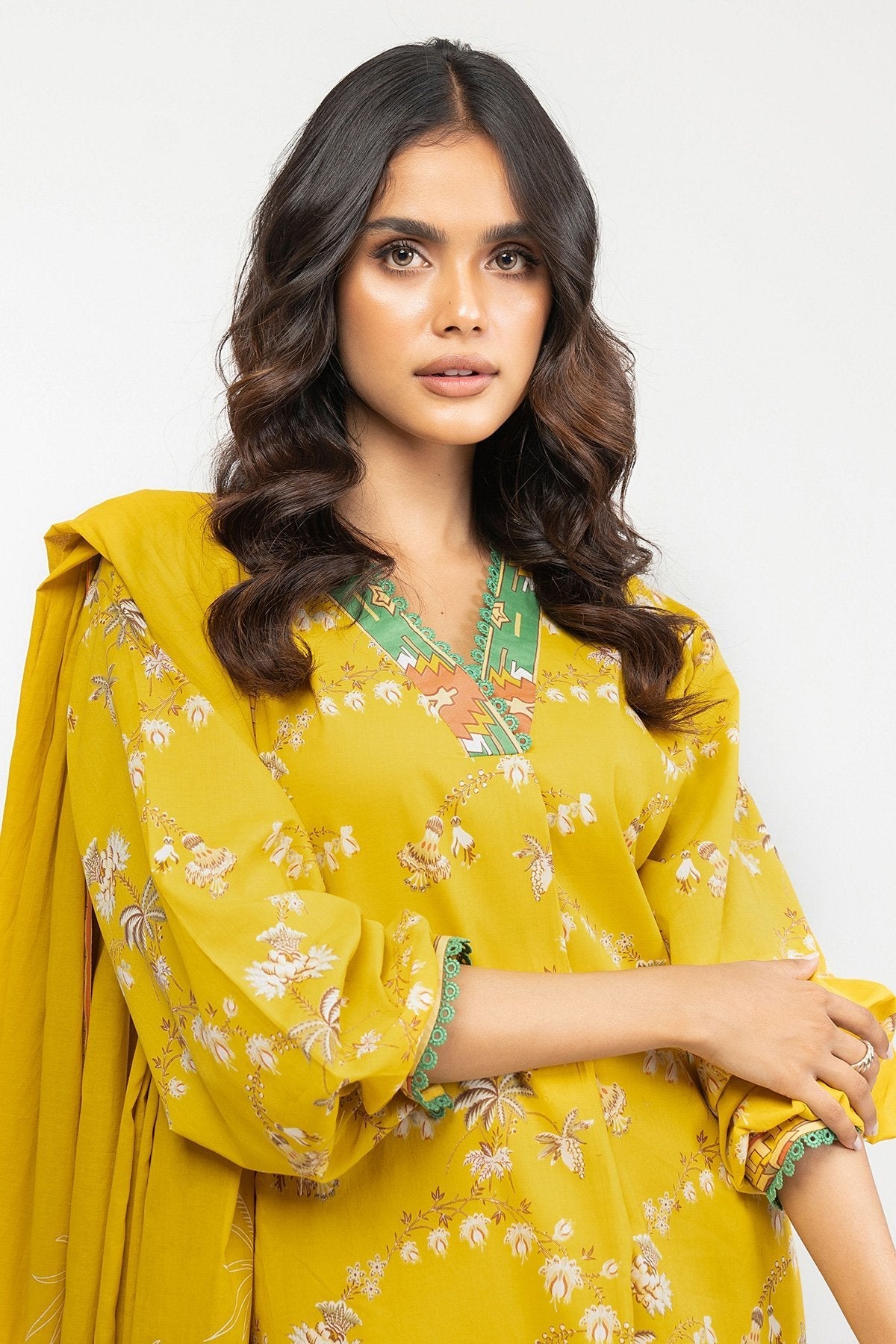 3 Pc Printed Lawn Suit With Lawn Dupatta