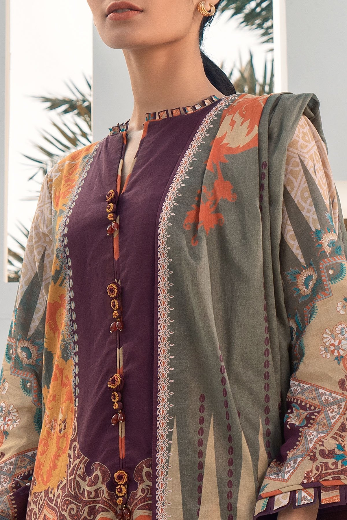 Alkaram - 2 Pc Digital Lawn Suit With Digital Lawn Dupatta