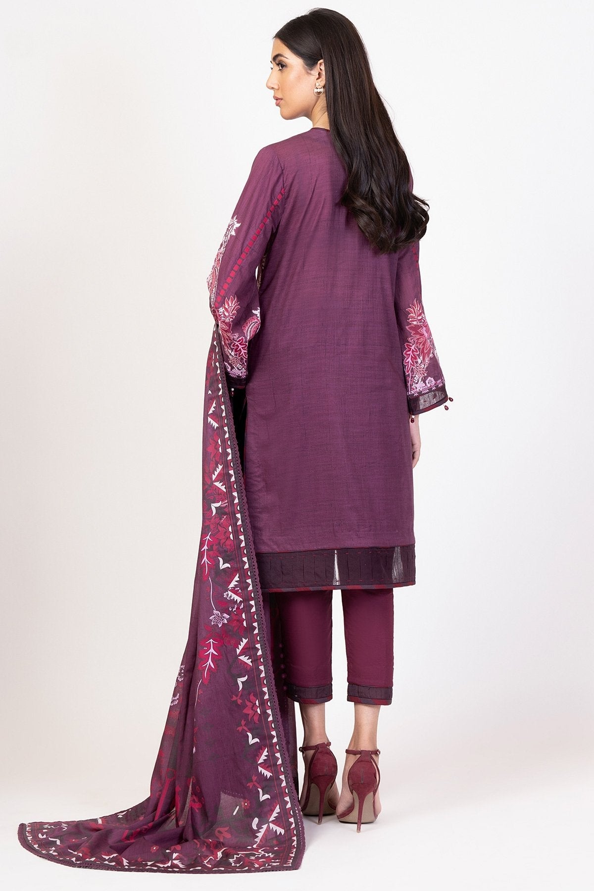 Alkaram - 2 Pc Embroidered Lawn Suit With Lawn Dupatta