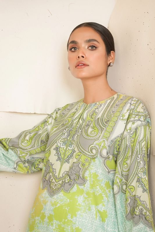Printed Cotton Satin Kurti
