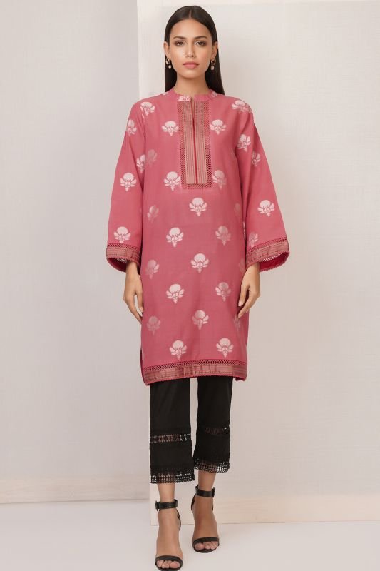 Dyed Jacquard Kurti