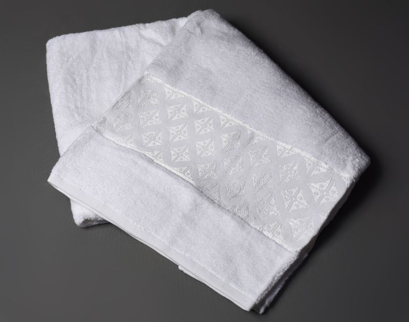 White Jacqaurd Towel