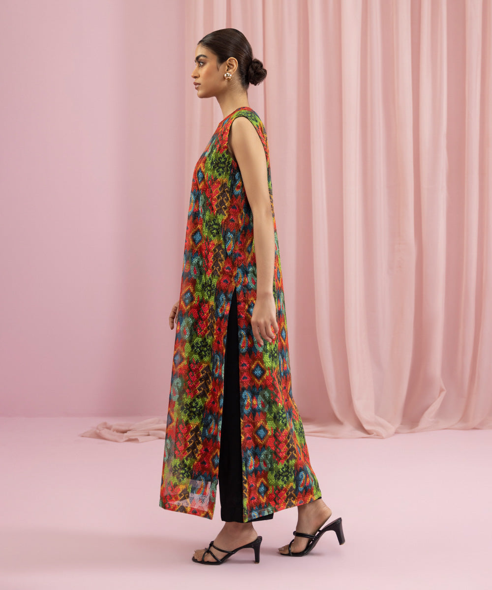 Sapphire - 2 Piece - Embroidered Masoori Net Suit