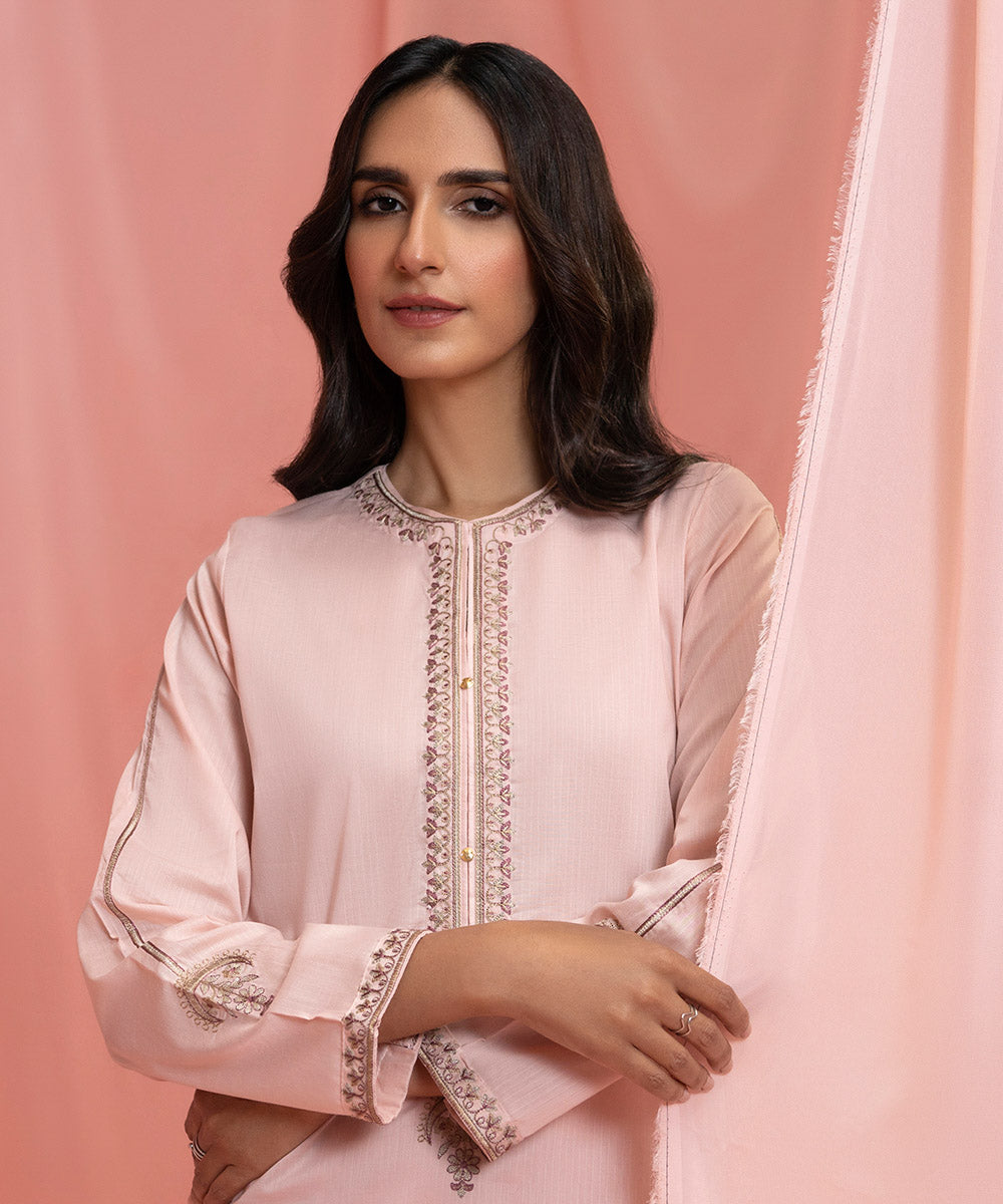 Sapphire - Embroidered Lawn Shirt
