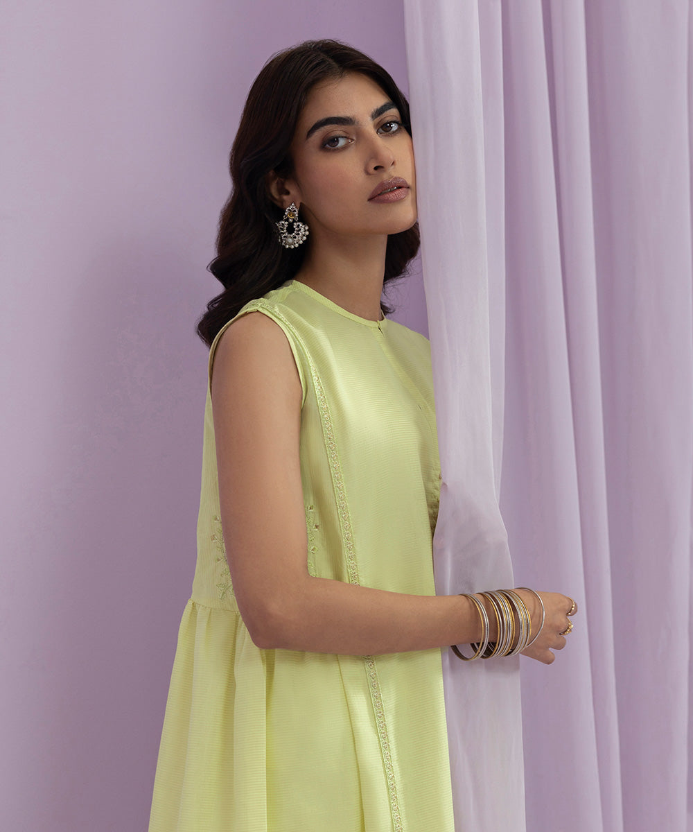 Sapphire - Embroidered Zari Lawn Shirt