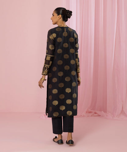 Sapphire - Embroidered Organza Jacquard Shirt