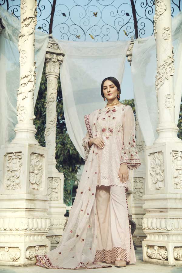 Adan's Libas - BLUSH PINK (SCHIFFLI EMBROIDERED LAWN)