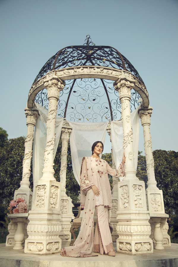 Adan's Libas - BLUSH PINK (SCHIFFLI EMBROIDERED LAWN)