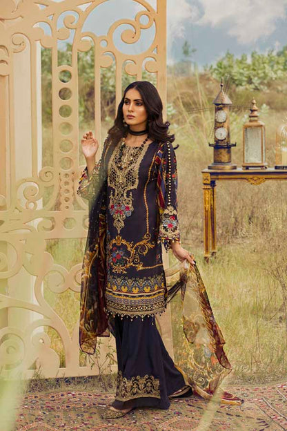 Adan's Libas - Blue Yond Infinity - Silk Karandi Festive Collection