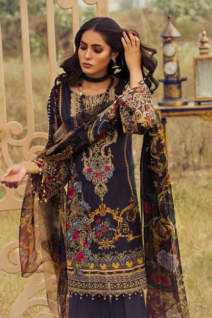 Adan's Libas - Blue Yond Infinity - Silk Karandi Festive Collection