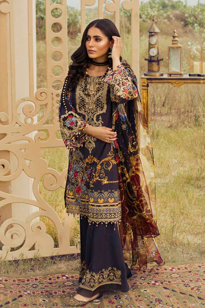 Adan's Libas - Blue Yond Infinity - Silk Karandi Festive Collection