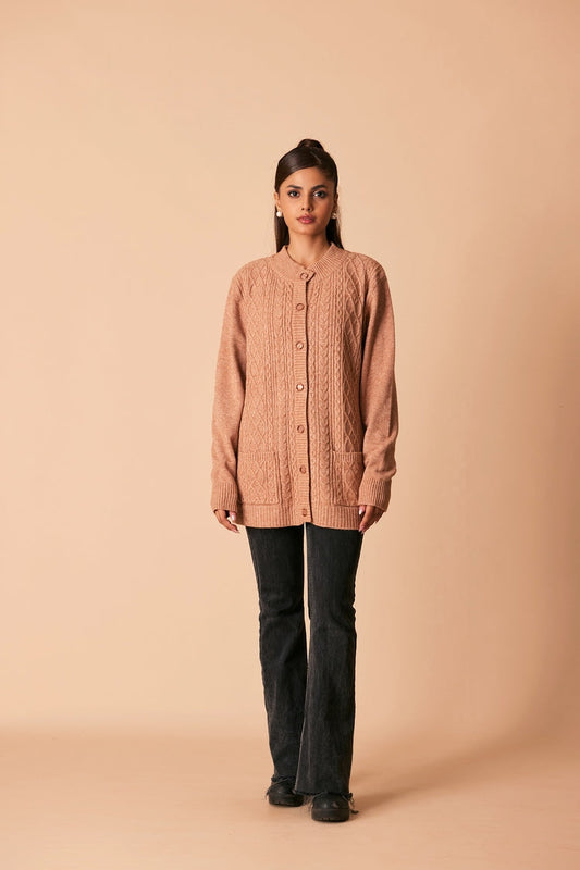 Ellena - Round Neck Cardigan Sweater