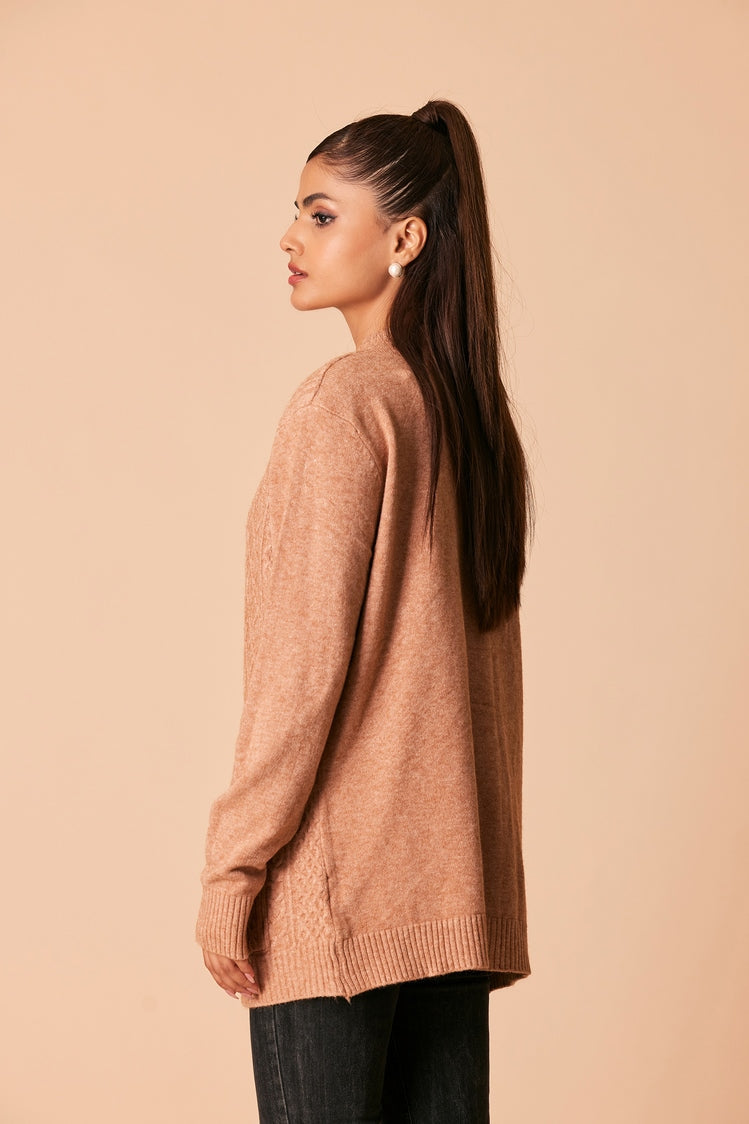 Ellena - Round Neck Cardigan Sweater