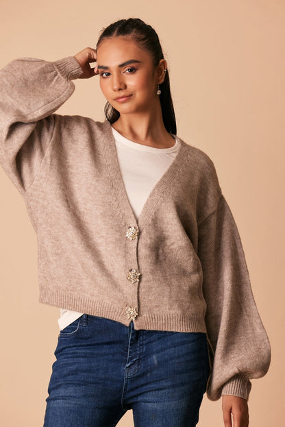 Ellena - V-Neck  Cardigan Sweater