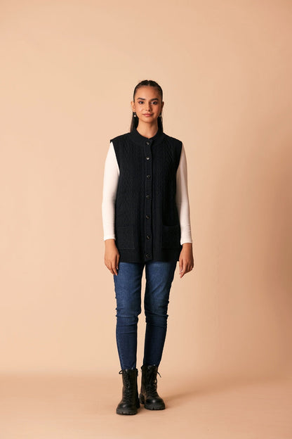 Ellena - Round Neck Cardigan Sweater