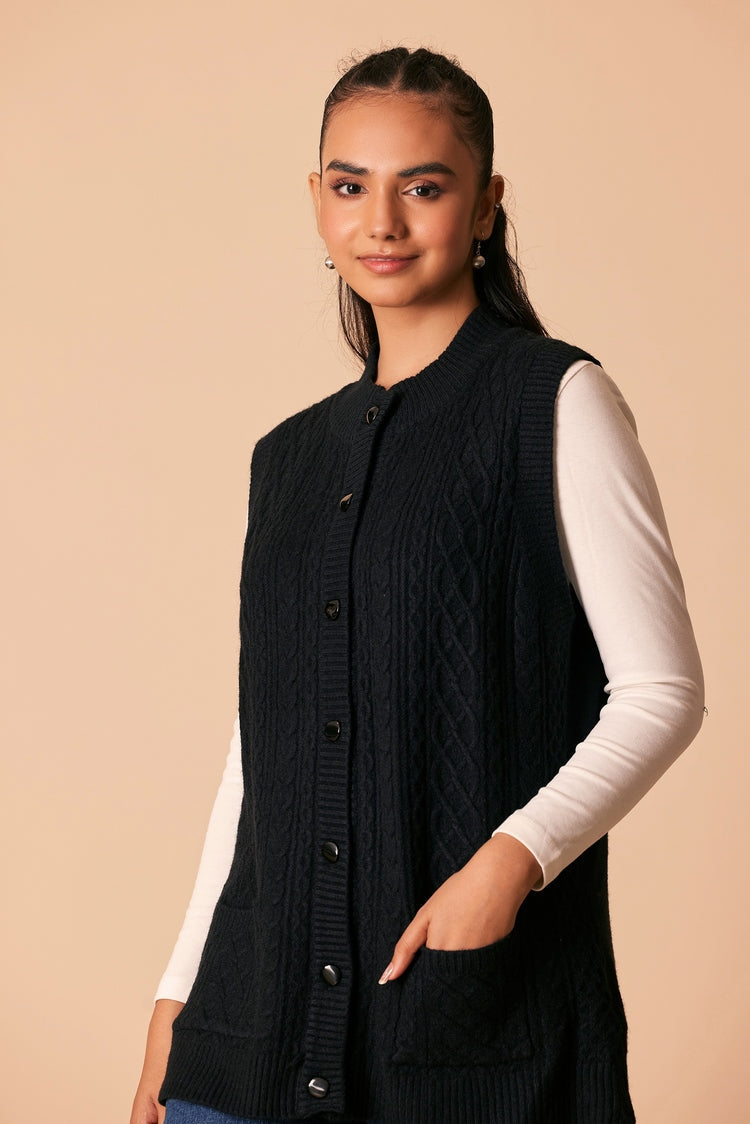 Ellena - Round Neck Cardigan Sweater