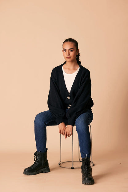 Ellena - V-Neck  Cardigan Sweater