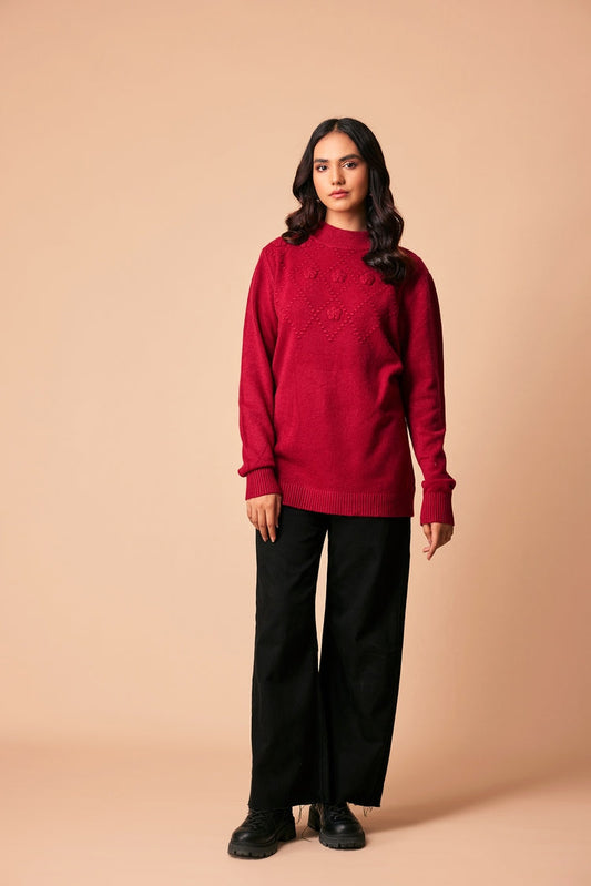 Ellena - Round Neck Pullover Sweater