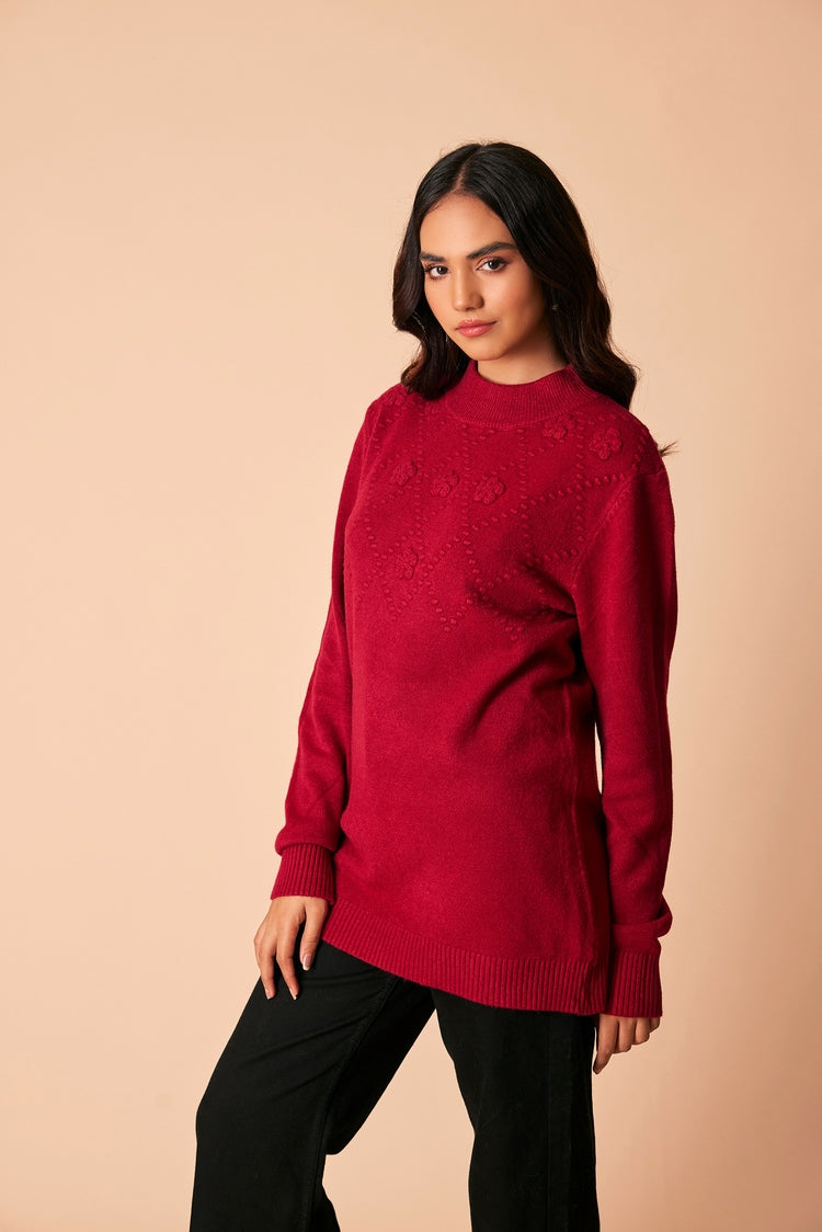 Ellena - Round Neck Pullover Sweater