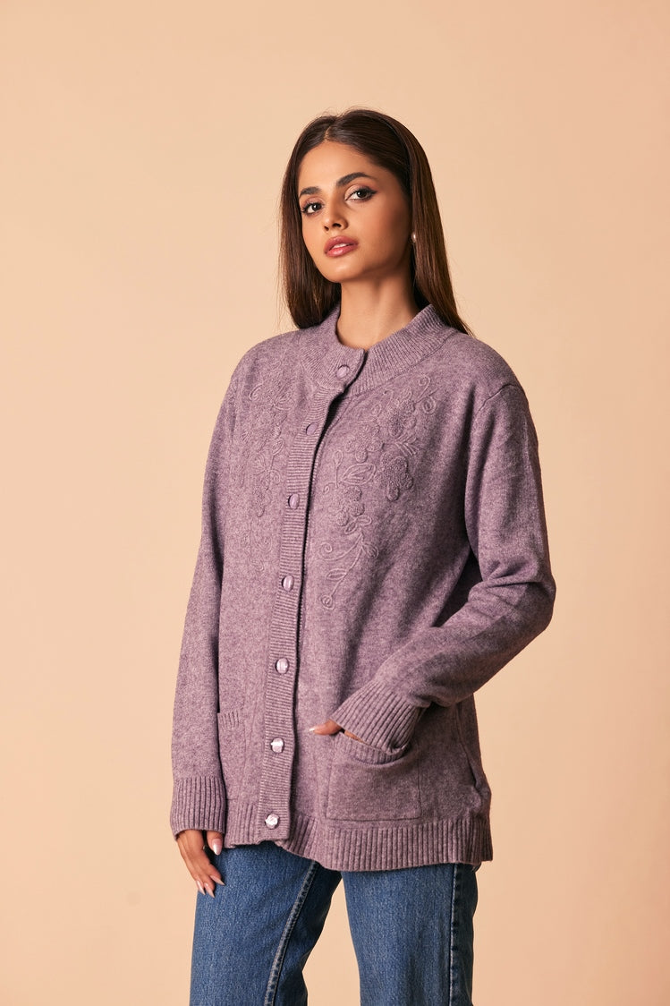 Ellena - Round Neck Cardigan Sweater