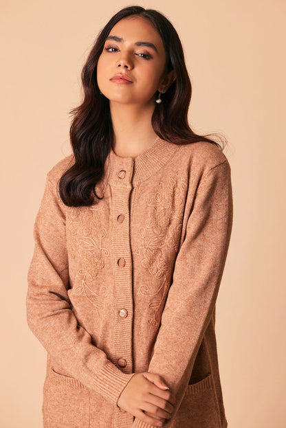 Ellena - Round Neck Cardigan Sweater