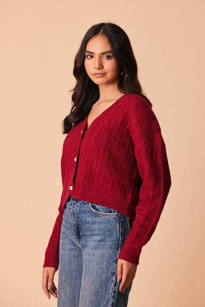 Ellena - V-Neck Cardigan Sweater