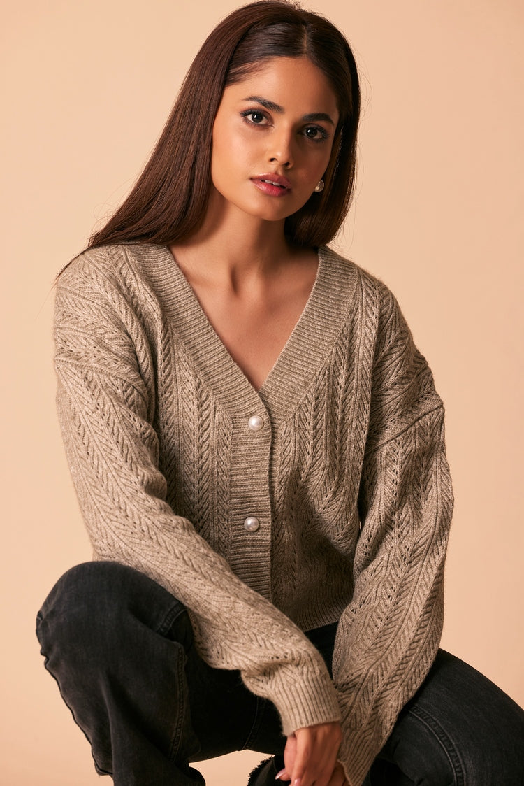 Ellena - V-Neck Cardigan Sweater