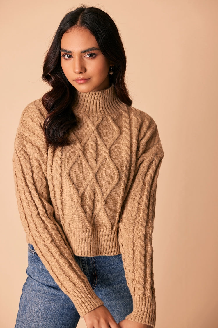 Ellena - Turtle Neck Pullover Sweater