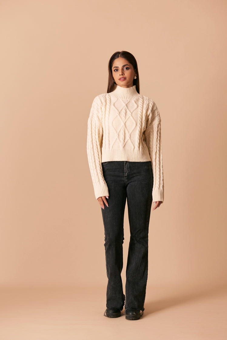 Ellena - Turtle Neck Pullover Sweater