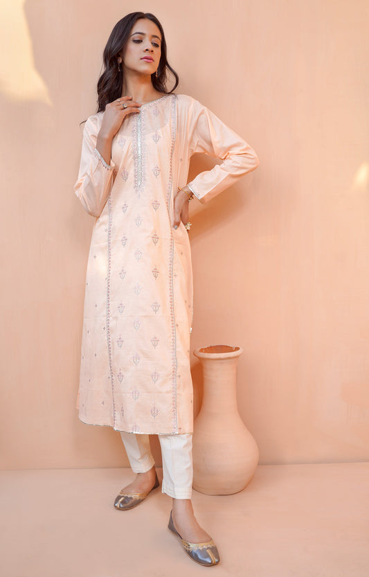 Hareer - PEACH MELBA - EMBROIDERED SHIRT