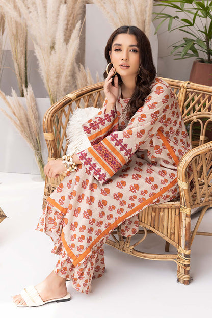 Charizma - 2-Pc Digital Printed Khadder Long Shirt With Printed Gharara CPM22-108B