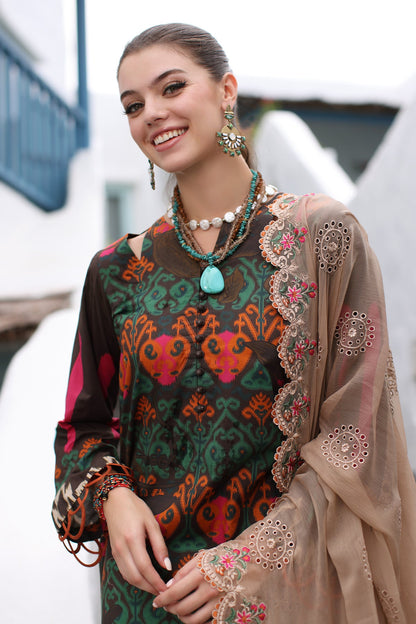 Charizma - 3-PC Unstitched Printed Lawn Shirt with Embroidered Dupatta and Trouser PM4-02