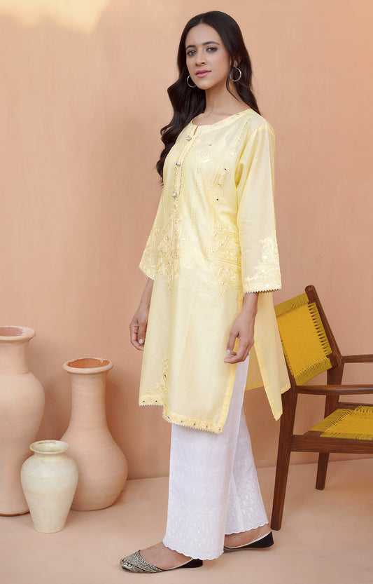 Hareer - YELLOW PEAR - EMBROIDERED SHIRT