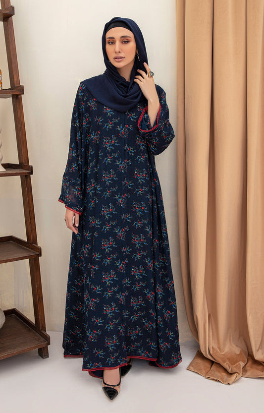 Hareer - NELIAH PRINTED FRONT OPEN ABAYA