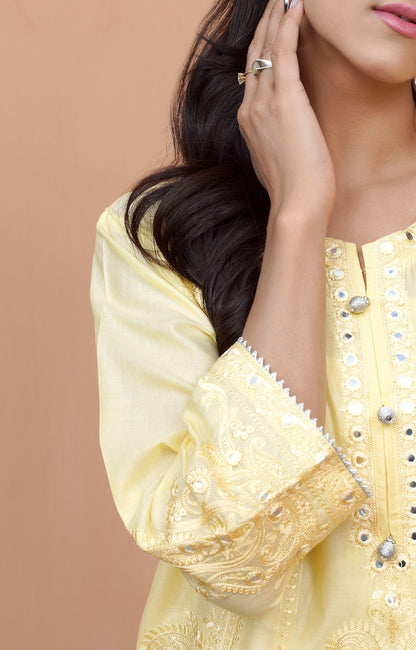 Hareer - YELLOW PEAR - EMBROIDERED SHIRT