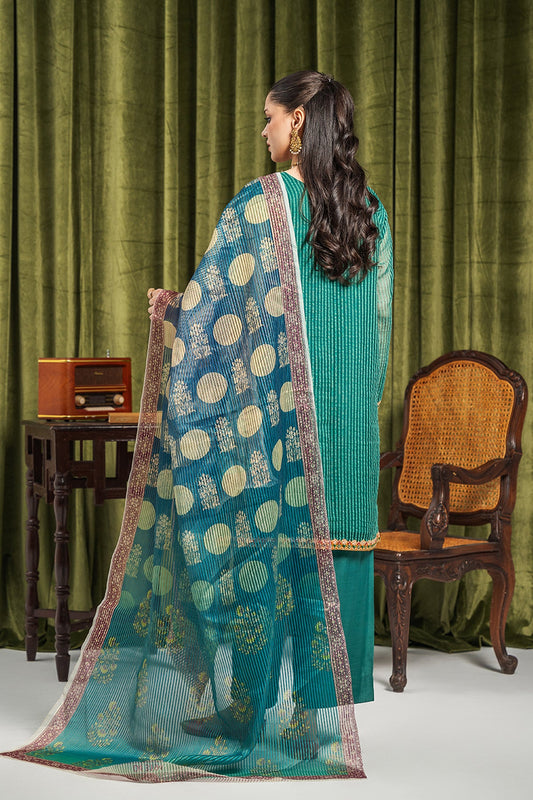 Charizma - 3-PC Printed Organza Shirt with Organza Dupatta and Trouser CMA-3-257