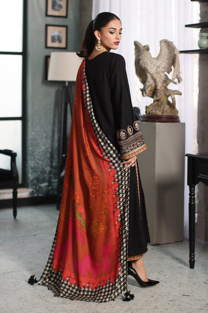 Charizma - 3-PC Unstitched Embroidered Leather with Printed Wool Shawl PS3-15