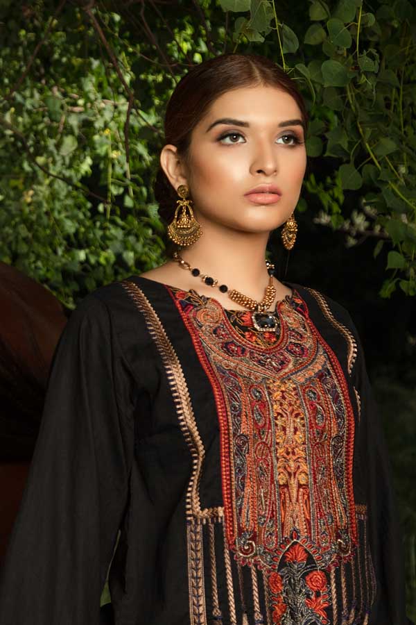Adan's Libas - Blond Black - Stitched Kurti