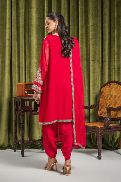 Charizma - 3-PC Embroidered Chiffon Shirt with Embroidered Dupatta and Trouser CMA-3-238