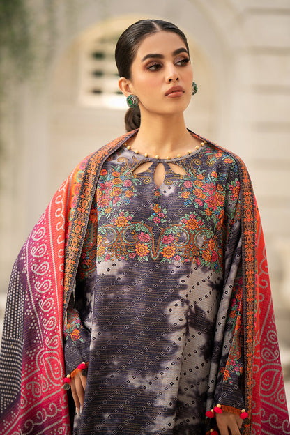 Charizma - 3-Pc Charizma Unstitched Linen Slub with Printed Wool Shawl CPW3-23