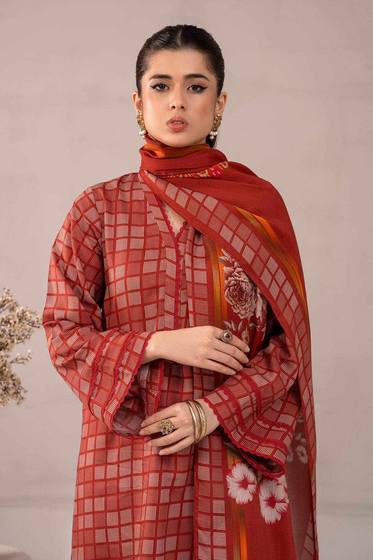 Charizma - 3-PC Printed Staple Shirt with Staple Dupatta and Trouser NYS4-06