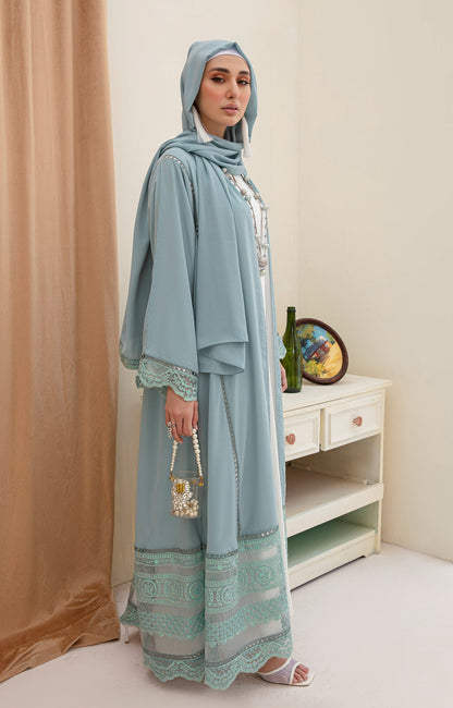 Hareer - MAUZAN GLAZE FRONT OPEN ABAYA