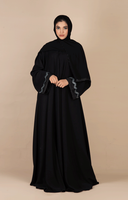 Hareer - Wave Cuff Abaya