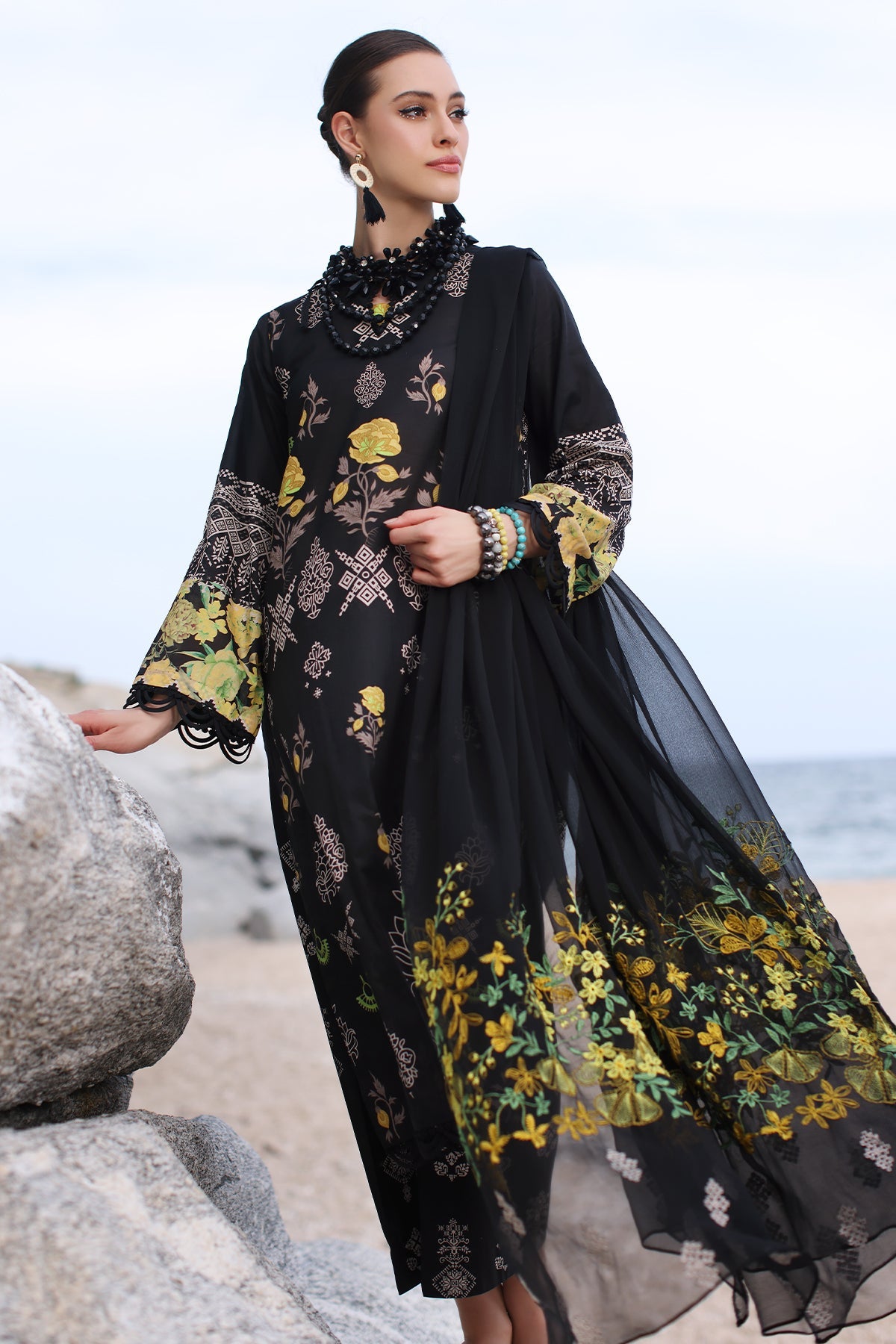 Charizma - 3-PC Unstitched Printed Lawn Shirt with Embroidered Dupatta and Trouser PM4-05