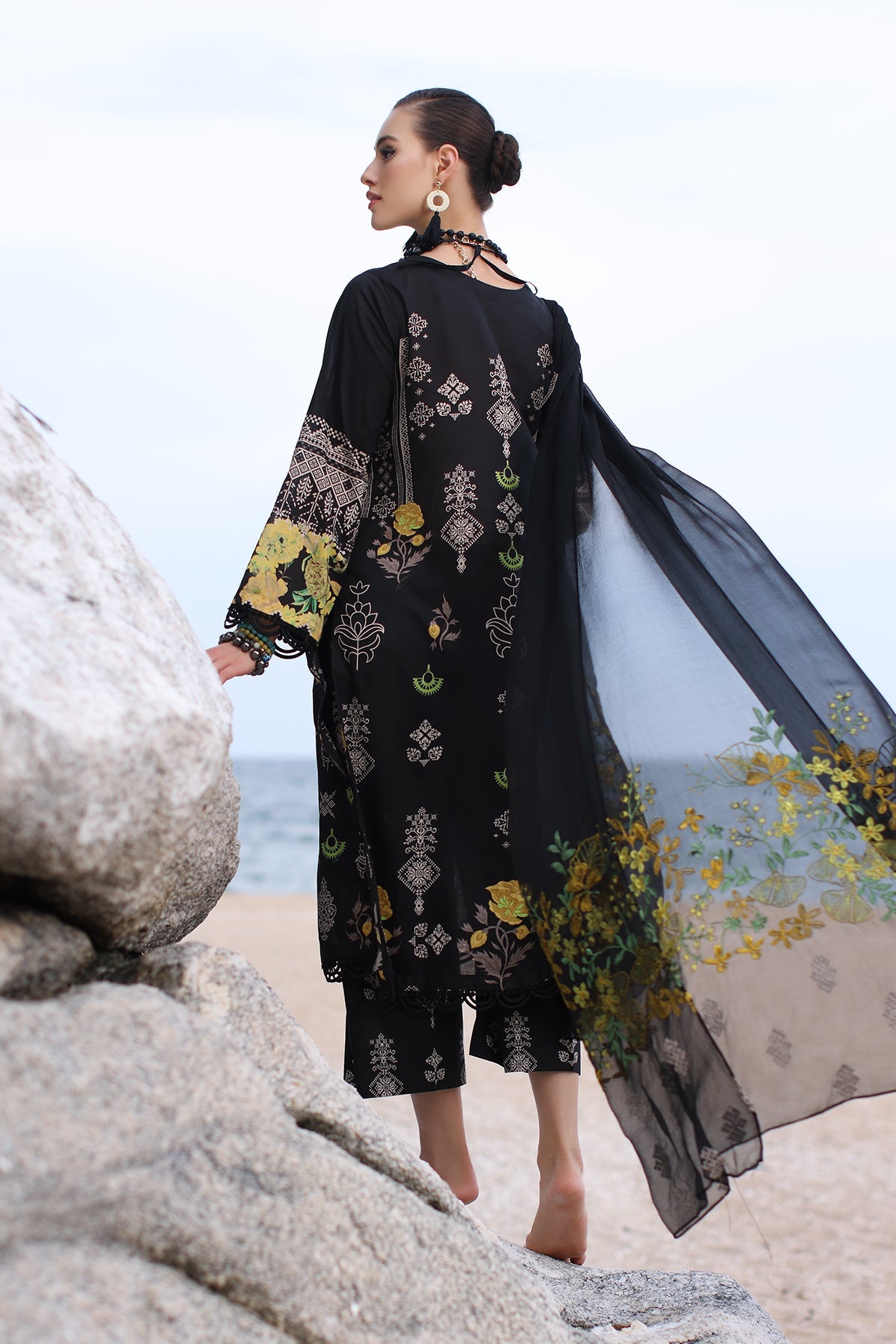 Charizma - 3-PC Unstitched Printed Lawn Shirt with Embroidered Dupatta and Trouser PM4-05