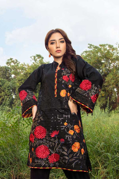 Adan's Libas - Blooming Black - Stitched kurti