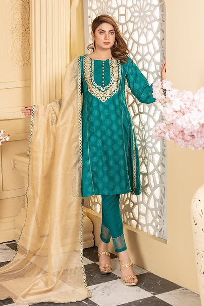 Ellena - 3-PC Stitched Jacquard Suit