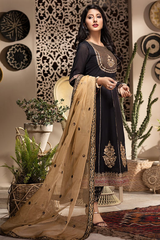 Ellena - 3-PC Stitched Paper Cotton Suit