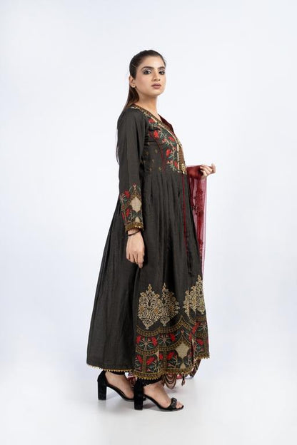 Ellena - 3-PC Stitched Masoori Cotton Suit